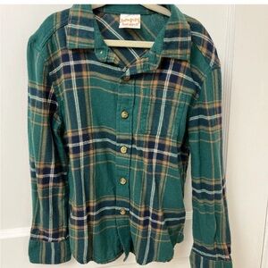 Boys Flannel Plaid Button Down Size 5